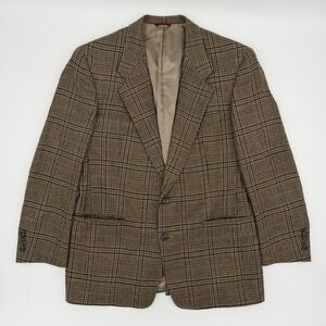Hart Schaffner Marx Vintage Tweed Sport Coat 41R Wool Glen Check Plaid